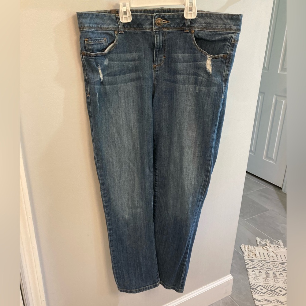 LC Lauren Conrad straight leg mid rise jeans size 12 - Picture 1 of 5